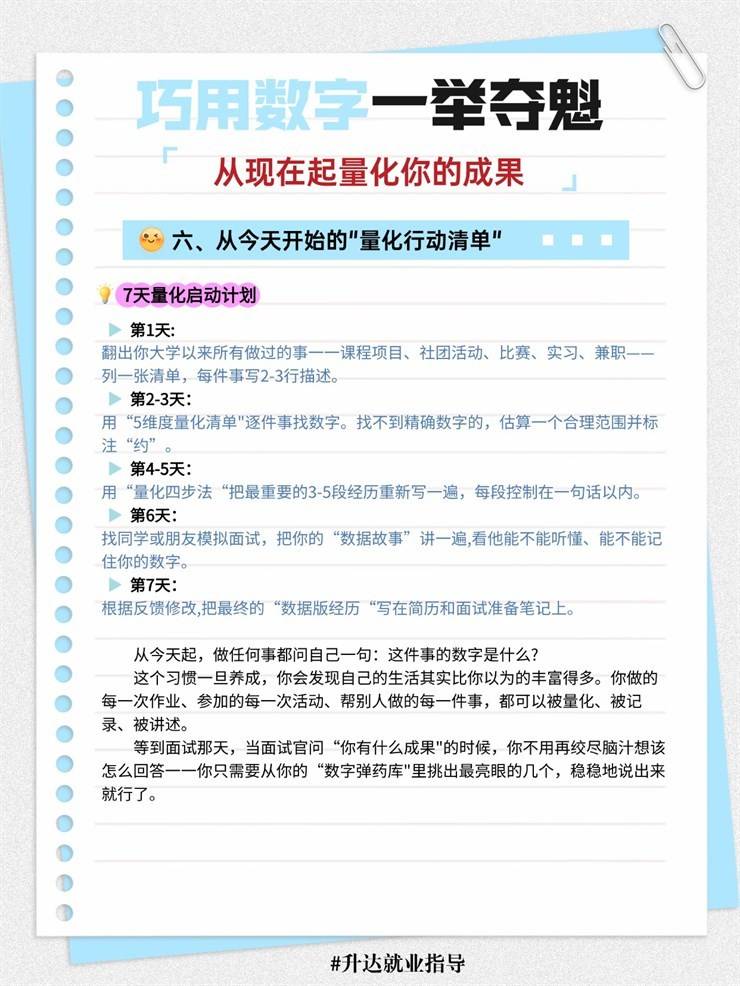 【求职锦囊㊵期】成功面试技巧之学会用数字说话