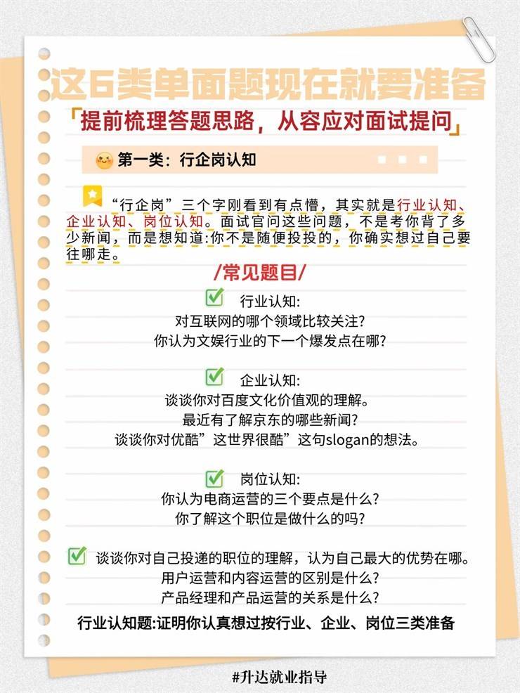 【求职锦囊㊷期】冲刺秋招Offer：这6类单面题现在就要准备！