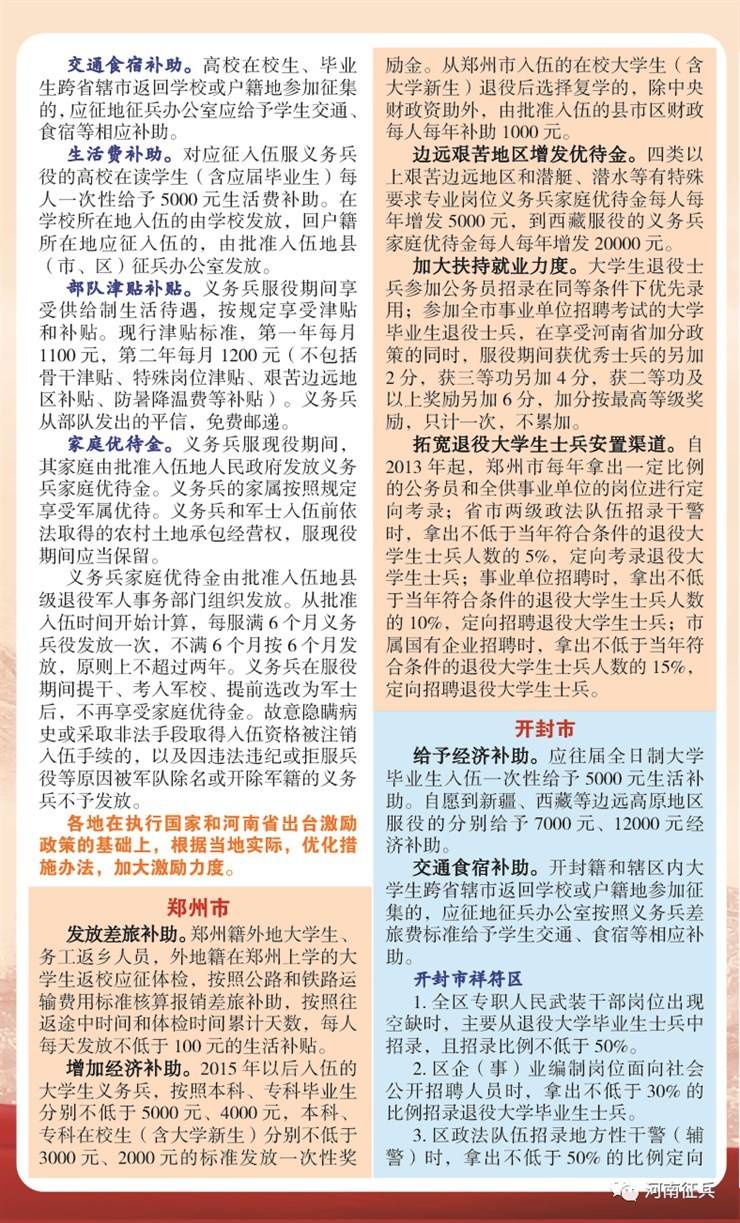 【政策宣传】来了！河南省大学生参军入伍手册，请收藏+转发