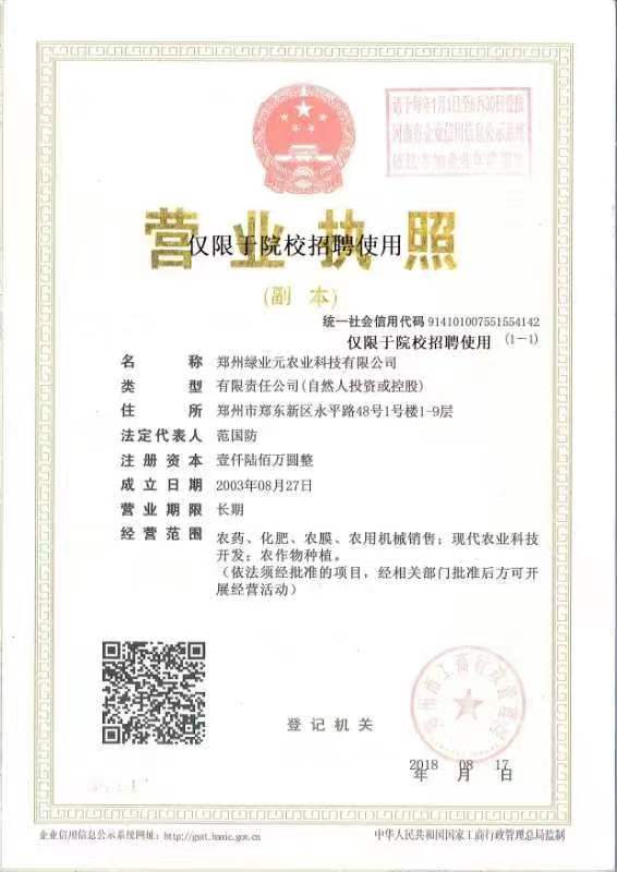 中国绿业元集团公司招聘简章